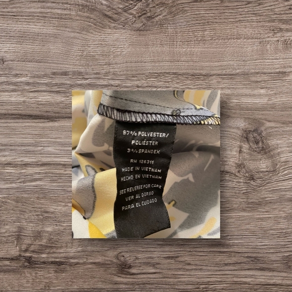 Sharagano Black and Yellow Floral Mini Dress - Picture 7 of 8